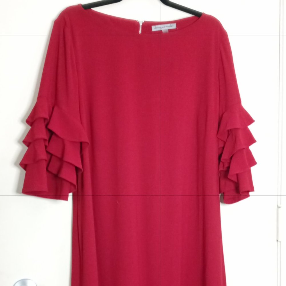 Ruffle Sleeve Sheath Dress